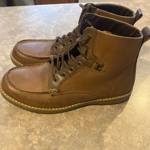 New, worn one time, men’s boots
